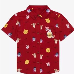 Disney Winnie the Pooh Hundred Acre Wood Friend Portraits Toddler Button-Up 5T